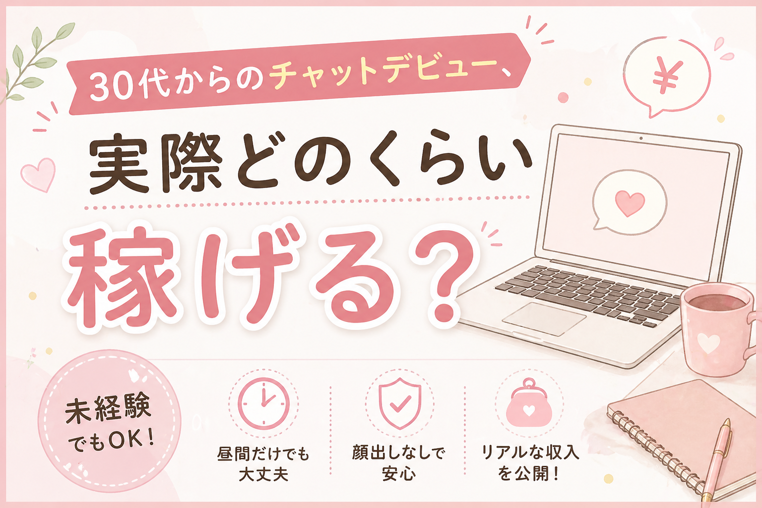 30代からのチャットデビュー、実際どのくらい稼げる？